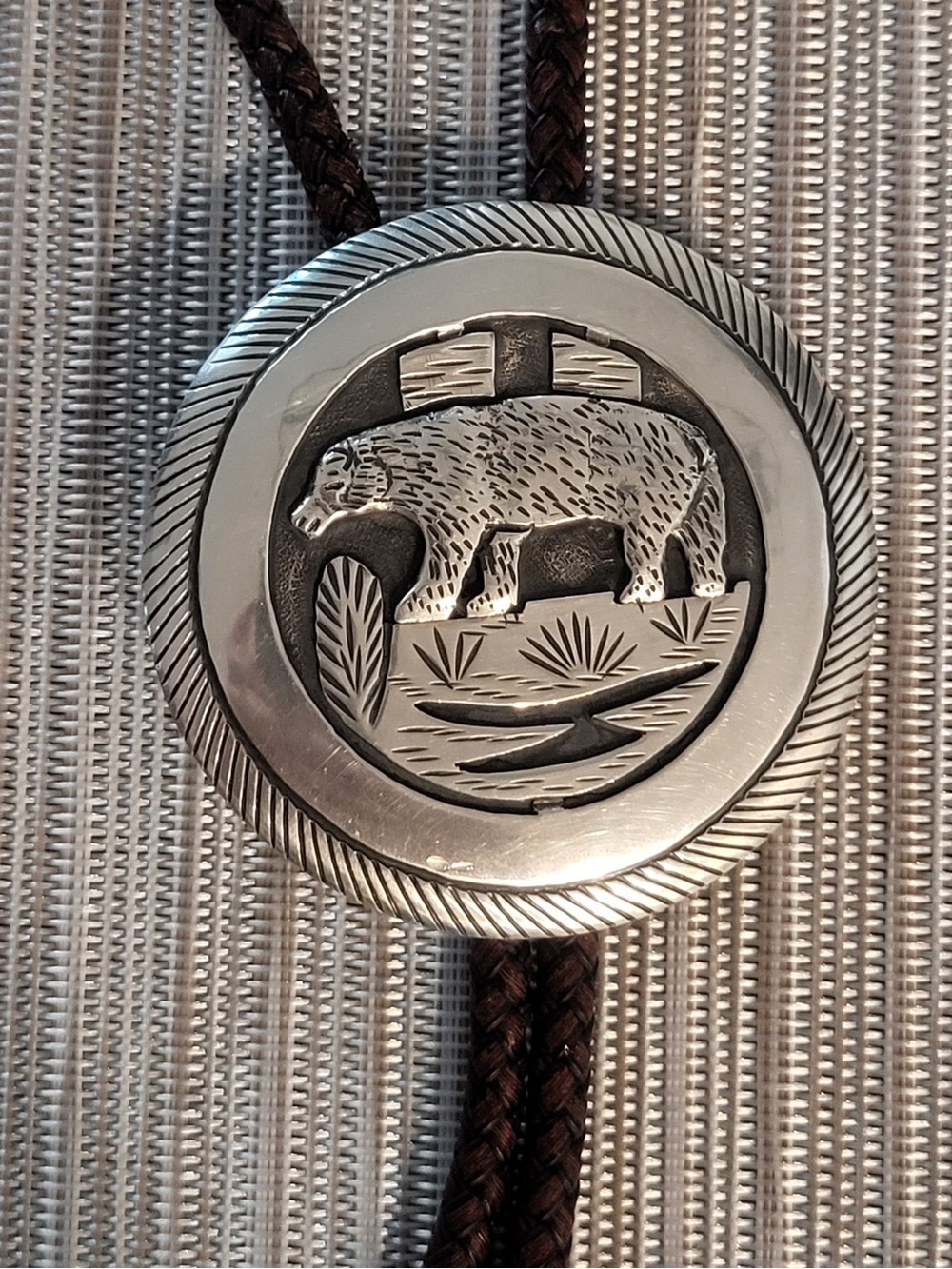 Tom Bahe Sterling Bolo Tie